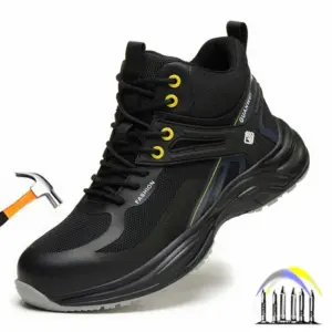 Industriële anti-perforatie veiligheidsschoenen met stalen neus, werkschoenen voor bouwplaatsen, beschermende werklaarzen, lichtgewicht werkschoenen voor heren