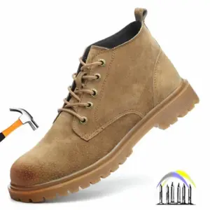 Anti-lek suède hoge laarzen Anti Smash Comfortabele schoenen voor werkveiligheid Sneakers voor heren Lichte veiligheidsschoenen voor heren