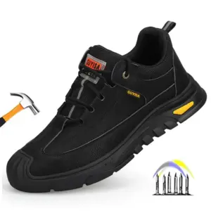 lederen werkschoenen waterdichte veiligheidsschoenen anti-smash werkschoenen met ijzeren neus anti-lek antislip werklaarzen voor heren