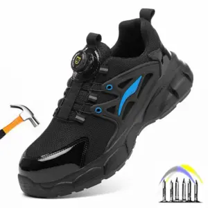 lichtgewicht veiligheidsschoenen met draaiknop antislip veldwerklaarzen stalen neus werkschoenen voor dames heren veiligheid teen sneakers