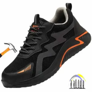 zomerwerkschoenen met plastic neus industriële bouwplaatsveiligheidsschoenen voor heren reflecterende veiligheidssneakers met hoge zichtbaarheid