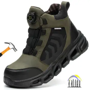 winterwerkschoenen heren sneakers met plastic neus bouwplaats lichtgewicht antislip veiligheidsschoenen met veiligheidslaarzen met draaiknop