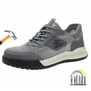 zomerveiligheidsconstructieschoenen ademende werkschoenen met mesh werklaarzen met stalen neus lichtgewicht werksneakers voor heren