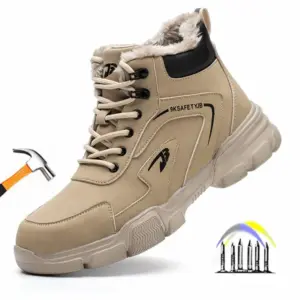 winterveiligheidsschoenen lekbestendige hoge laarzen voor werk anti-shock en anti-perforatie werkschoenen heren waterdichte werkschoenen