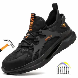 anti-lek veiligheidsschoenen voor heren zomer werksneakers met stalen neus ademende werkschoenen voor heren beschermende schoenen met metalen neus