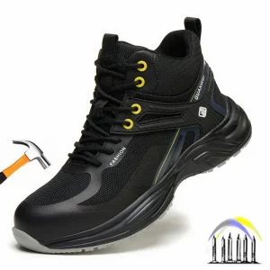 Industriële anti-perforatie veiligheidsschoenen met stalen neus, werkschoenen voor bouwplaatsen, beschermende werklaarzen, lichtgewicht werkschoenen voor heren