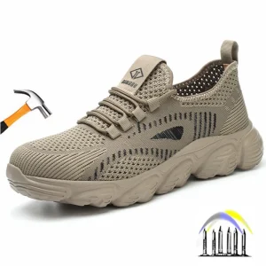 bouw zomer veiligheidsschoenen voor heren lichtgewicht ademende mesh werkschoenen antislip anti-lek stalen neus werksneakers