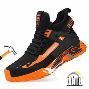 constructie antislip werkschoenen heren 47 ademende mesh veiligheidsschoenen 48 Lichtgewicht Industrie werklaarzen met stalen neus en sneakers