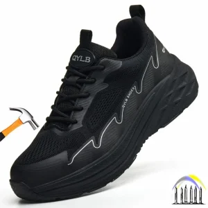 ultralichte veiligheidsschoenen met een kunststof neus veiligheidsschoenen anti-lek orthopedische werksneakers zwarte werkschoenen voor heren