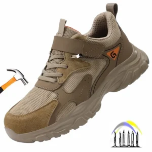 veiligheidsschoenen op de bouwplaats, comfortabele werkschoenen met plaatstaal, teenbeschermingsschoenen, anti-lek veiligheidssneakers, laarzen