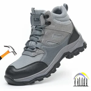 Werkschoenen met stalen neus, hoge laarzen voor heren, anti-lek veiligheidsschoenen op de bouwplaats, lichtgewicht beschermende werksneakers