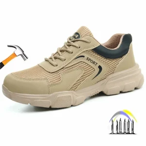 zomer ademende veiligheidsschoenen plastic neus lichte werkschoenen heren industriële isolatie 6KV anti-lek veiligheidswerksneakers
