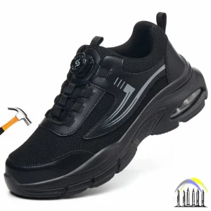 Veiligheidsschoenen met draaiknop Stalen neus Werksneakers Industriële veiligheidslaarzen Anti-smash- en lekbestendige schoenen met metalen neus