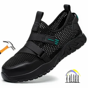 zomerwerksneakers ademende werkschoenen comfortabele werkschoenen anti-lek onverwoestbare veiligheidsschoenen man lichte werklaarzen
