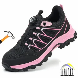 industriële veiligheidstennisschoenen voor dames, lichtgewicht werkveiligheidsschoenen, werklaarzen met stalen neus voor dames, anti-lek sneakers