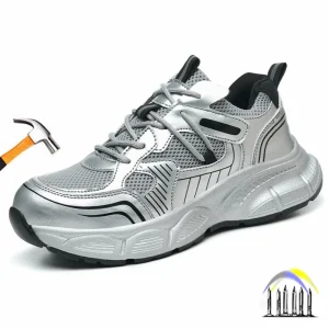 Werkschoenen met stalen neus, lichtgewicht industriële veiligheidsschoenen voor dames, anti-lek veldschoenen, comfortabele sneakers voor dames